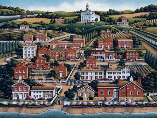 Brand new 🔥 Dowdle Folk Art 500 Pieces Nauvoo 😀 3 Brand new 🔥 Dowdle Folk Art 500 Pieces Nauvoo 😀