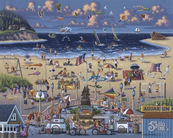 New ๐ Dowdle Folk Art 500 Pieces Seaside ๐ 3 New ๐ Dowdle Folk Art 500 Pieces Seaside ๐