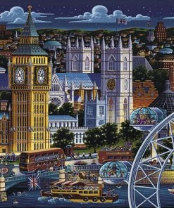 New ✨ Dowdle Folk Art 1000 Pieces London 🌟