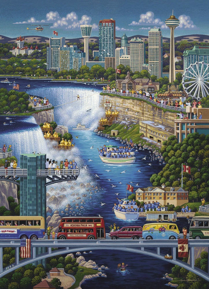 New โค๏ธ Dowdle Folk Art 500 Pieces Niagara Falls ๐ 3 New โค๏ธ Dowdle Folk Art 500 Pieces Niagara Falls ๐