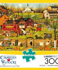 Cheapest 👏 Buffalo Games 300 Pieces Blackbirds Roost At Mill Creek 🥰 -ART Puzzles Store 079346026739 B