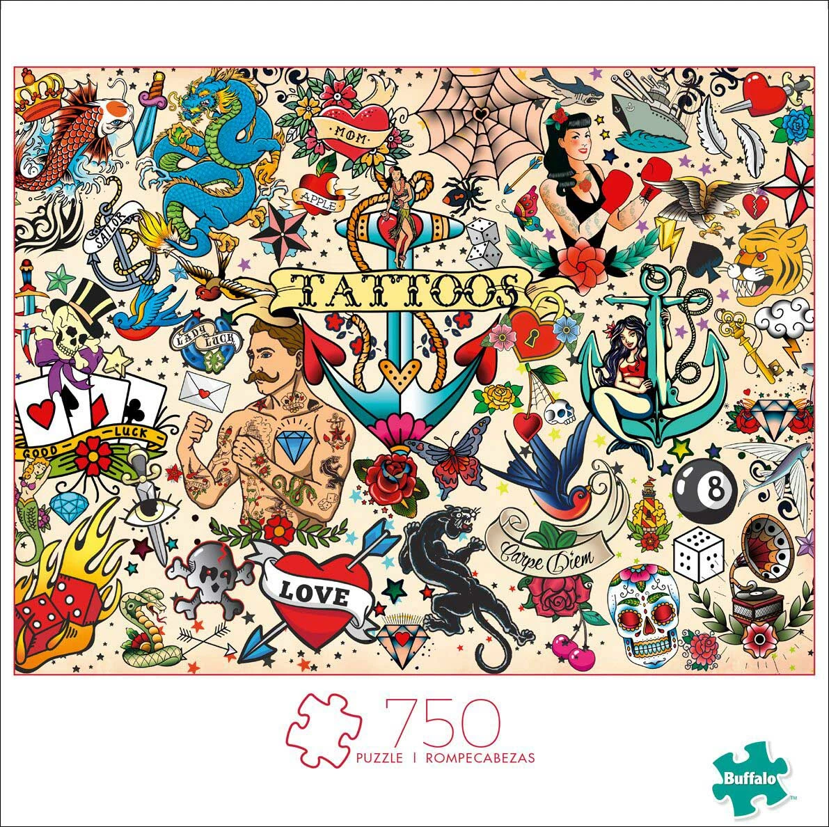 Brand new 🔔 Buffalo Games 750 Pieces Tattoopalooza 😍 4 Brand new 🔔 Buffalo Games 750 Pieces Tattoopalooza 😍 - Image 2