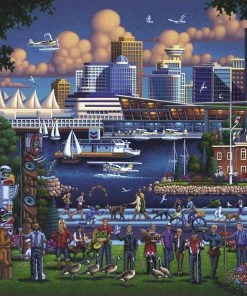 Cheapest 🎉 Dowdle Folk Art 1000 Pieces Stanley Park 😍