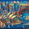 Brand new 😀 Dowdle Folk Art 500 Pieces Sydney Opera House 🎁 -ART Puzzles Store 671095003377