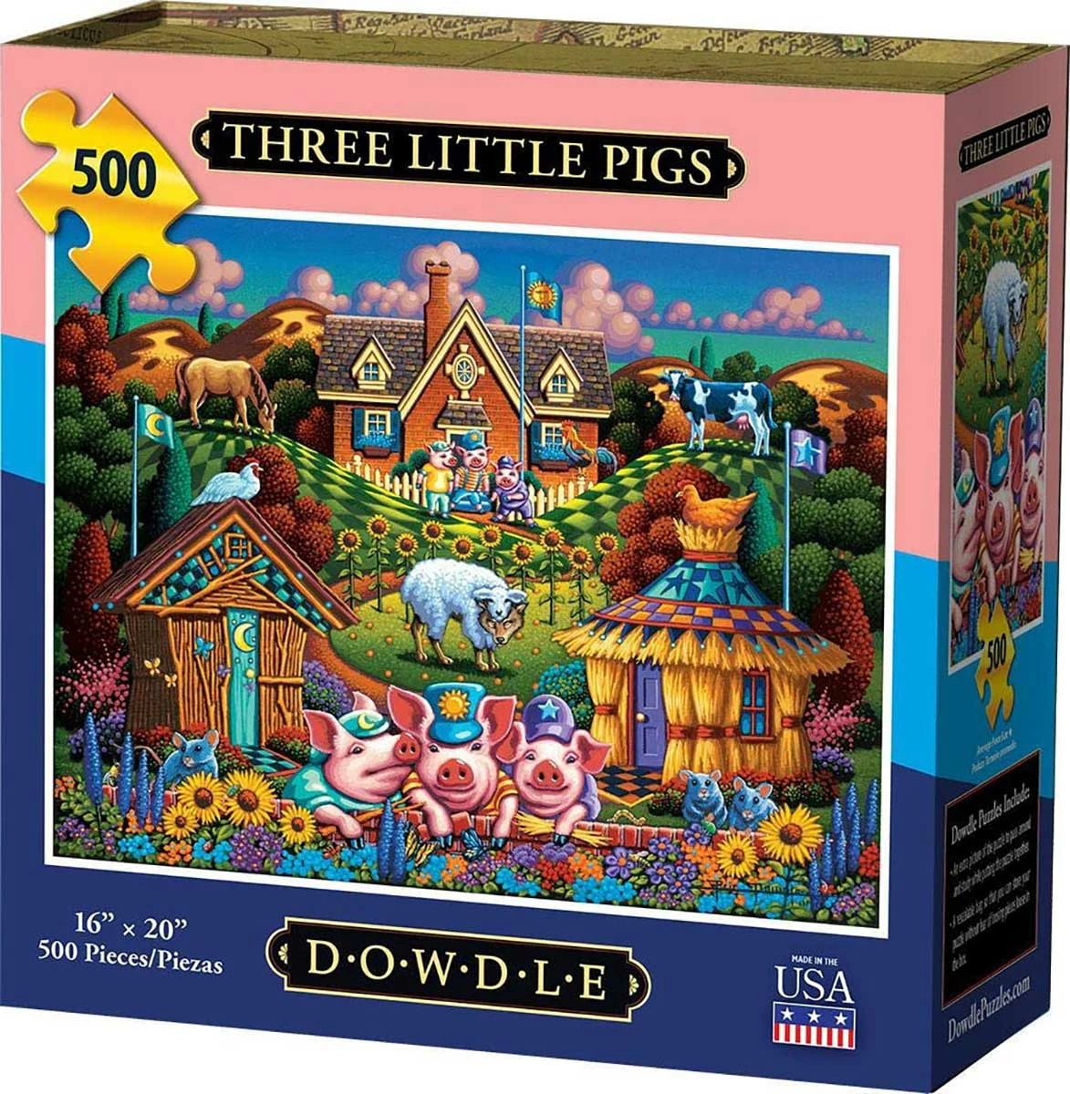 Promo π Dowdle Folk Art 500 Pieces Three Little Pigs π€© 4 Promo π Dowdle Folk Art 500 Pieces Three Little Pigs π€© - Image 2