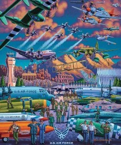 Cheapest 🧨 Dowdle Folk Art 500 Pieces U.S. Air Force ⌛