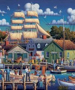 Discount โ Dowdle Folk Art 500 Pieces Mystic Seaport โญ