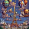 Hot Sale ✨ Dowdle Folk Art 300 Pieces Balloons Over Paris ⭐ -ART Puzzles Store 671095054874