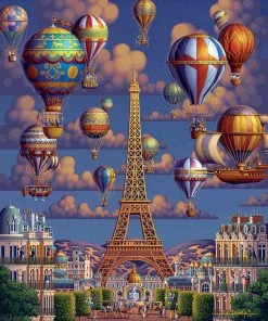 Hot Sale ✨ Dowdle Folk Art 300 Pieces Balloons Over Paris ⭐