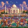 Best Sale 💯 Dowdle Folk Art 1000 Pieces Taj Mahal ⭐ -ART Puzzles Store 671095103695