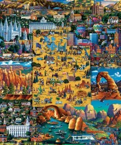 Budget ๐คฉ Dowdle Folk Art 500 Pieces Best Of Utah โจ