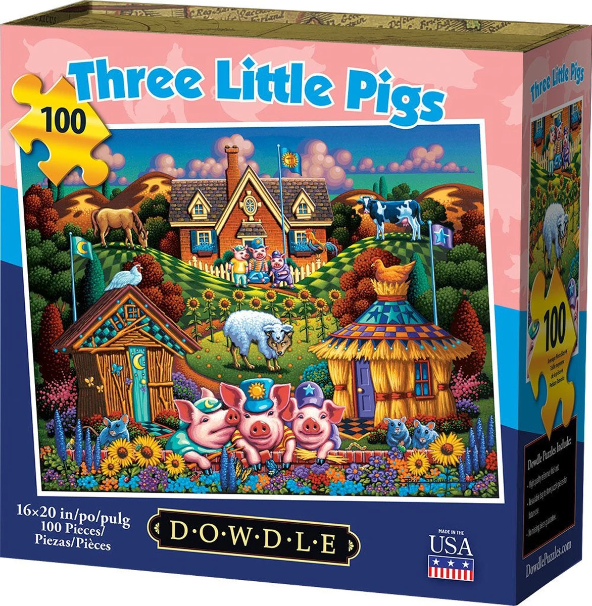 Promo π Dowdle Folk Art 100 Pieces Three Little Pigs π 4 Promo π Dowdle Folk Art 100 Pieces Three Little Pigs π - Image 2