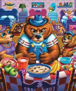 New 💯 Dowdle Folk Art 100 Pieces The Three Bears 👍