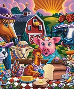 Flash Sale ⌛ Dowdle Folk Art 100 Pieces Little Red Hen 🛒