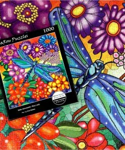 New 😉 Jacarou Puzzles 1000 Pieces Blue Lady ❤️ -ART Puzzles Store 731093611186 3