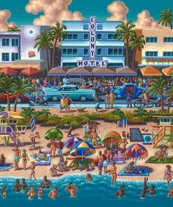 Best Sale 👏 Dowdle Folk Art 500 Pieces South Beach Miami ❤️