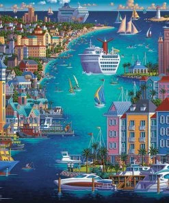 Best Pirce 👍 Dowdle Folk Art 500 Pieces Bahamas 🛒