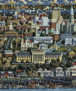 Promo ❤️ Dowdle Folk Art 500 Pieces Philadelphia 🎁