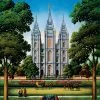 Budget ⌛ Dowdle Folk Art 250 Pieces Salt Lake Temple Mini Puzzle ✨ -ART Puzzles Store Salt Lake Temple