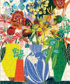 Wholesale 💯 Galison 250 Pieces Kitty McCall Blue Vase Wooden Puzzle ❤️ -ART Puzzles Store bluevasekatymccall250piecegalison123